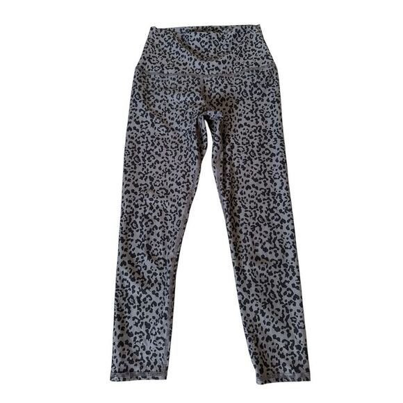 Evolution and Creation High-Waisted Leopard Print Leggings Small Gray Black - Picture 1 of 4